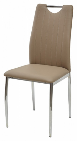 Стул COMFORT (mod. 999) цвет: PU 654 ,серо-коричневый /хром