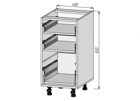 Кухонный корпус НМ3Я400х820мм (2уп)