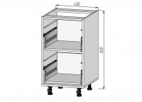 Кухонный корпус НМ2Я450х820мм (2уп)