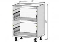 Кухонный корпус НМ2Я600х820мм (4уп)