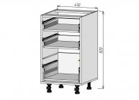 Кухонный корпус НМ3Я450х820мм (3уп)