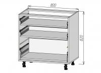 Кухонный корпус НМ3Я800х820мм (4уп)