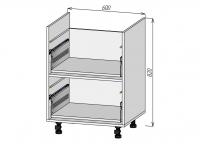 Кухонный корпус НМВ2Я600х820мм (4уп)
