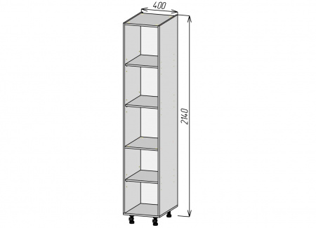Кухонный корпус ПП400х2140мм (2уп)