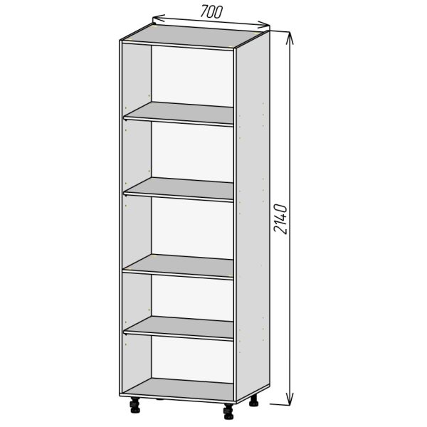 Кухонный корпус ПП700х2140мм (3уп)