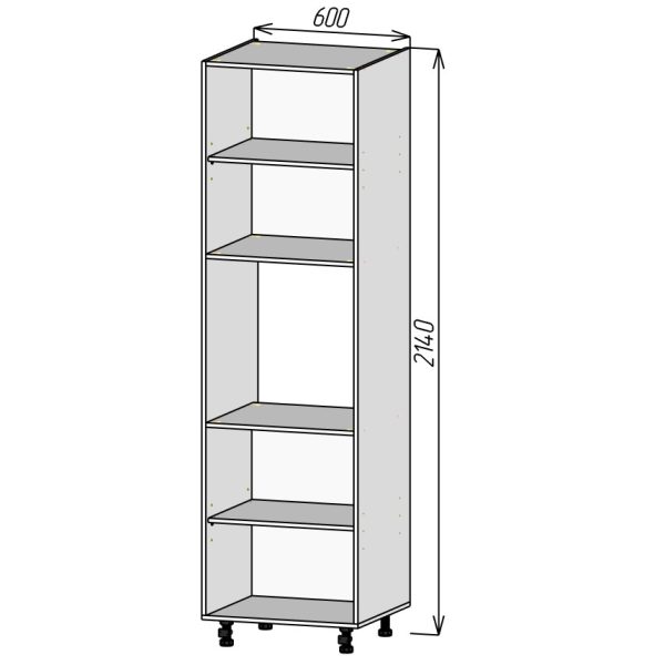 Кухонный корпус ПД600х2140мм (3уп)