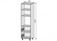 Кухонный корпус ПДЯ600х2140мм (3уп)