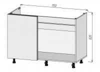 Кухонный корпус НМУМ1200Пх820мм (2уп)