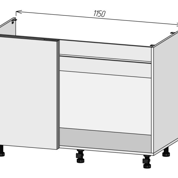 Кухонный корпус НМУМ1200Пх820мм (2уп)