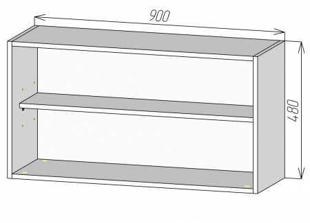 Кухонный корпус ВМВ900х480 (3уп)