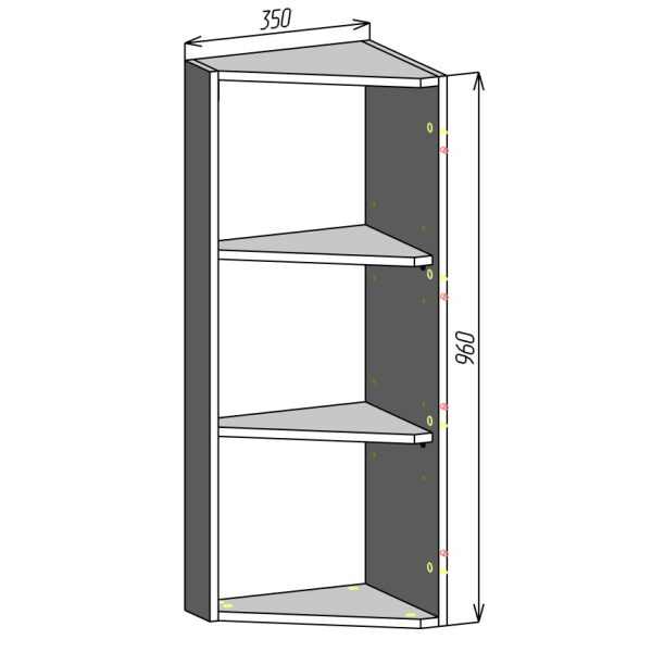Кухонный корпус ВМСЛ350х960 (3уп)