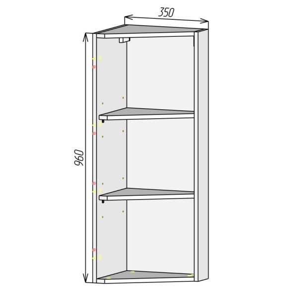 Кухонный корпус ВМСП350х960 (3уп)