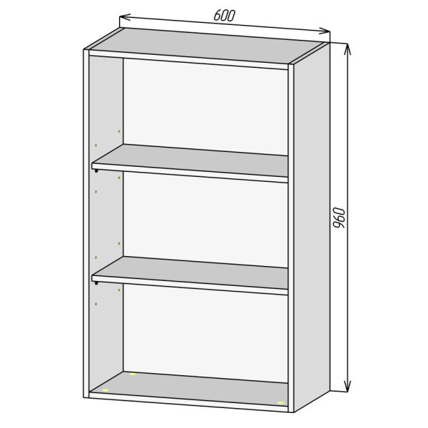 Кухонный корпус ВМП600х960мм (3уп)