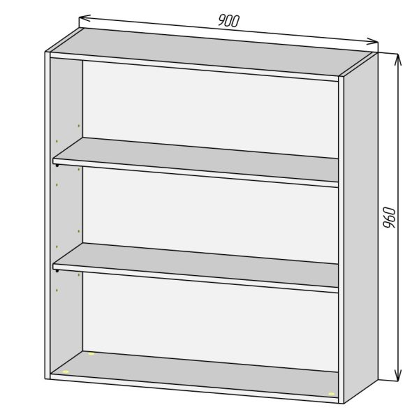 Кухонный корпус ВМП900х960мм (3уп)