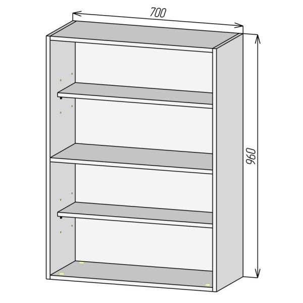 Кухонный корпус ВМГ700х960 (4уп)