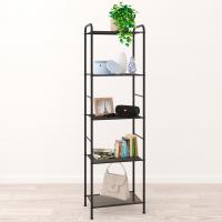 Стеллаж «Валенсия 15» (VALENCIA 15 Shelf rack) (Черный) 45,5 х 30 х 155,5 см