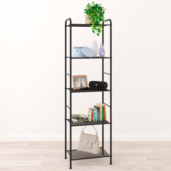 Стеллаж «Валенсия 15» (VALENCIA 15 Shelf rack) (Черный) 45,5 х 30 х 155,5 см
