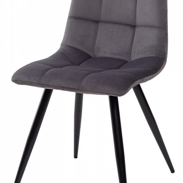 Стул TERAMO UF910-05 DARK GREY,велюр /черный