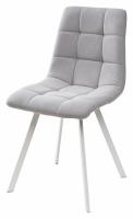 Стул CHILLI SQUARE UF860-02B серо-голубой, ткань/ белый каркас