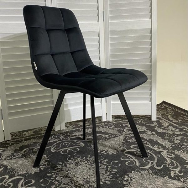 Стул CHILLI SQUARE BLUVEL-19 BLACK черный, велюр М-City