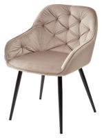 Стул BREEZE BLUVEL-40 BEIGE/ черный каркас, велюр М-City