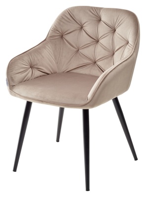 Стул BREEZE BLUVEL-40 BEIGE/ черный каркас, велюр М-City